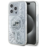 Karl Lagerfeld KLHMP15LLGKCSGH iPhone 15 Pro 6.1" kvakott lbipaistev vedel glitter Karl AND Choupette Head Magsafe