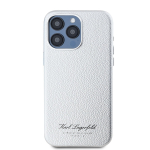 Karl Lagerfeld Tekstuuriga PU Hotelli RSG Karb iPhone'i 15 Pro Max jaoks / Hall