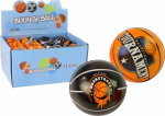 LEAN Toys Soft ball Small black and orange for Baby 7 cm in diameter.