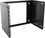 Lanview 19"" 8U Adjustable Depth Open Frame Rack Wall Mount - Black