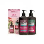 Set Arganicare: Keratin, Hair Leave-In Conditioner, Shiny, 400 ml + Keratin, Hair Shampoo, Repairing AND Nourishing, 400 ml