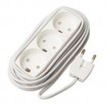 MicroConnect EL Socket 3 power outlet U/J white 5m 5,0 meter cord