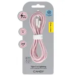 Blavec CCA-CL24P20 andmelekande- ja laadimiskaabel | USB-C Lightningile | PD | 20W | 2m | roosa