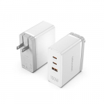 Vention 3-port USB (C+C+A) GaN laadija (100W/100W/30W) EU-pistik Valge