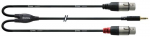 Cordial CFY WFF helikaabel 3 m 3,5mm 2 x XLR must