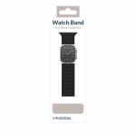 Mobilize Silikoonist kekellaga rihm - magnetiga - Apple 42/44/45/49mm jaoks - Must