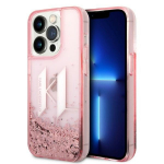 Karl Lagerfeld KLHCP14XLBKLCP iPhone 14 Pro Max 6,7" roosa kvakott Liquid Glitter Big KL