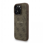 GUESS Puudukkangas 4G vrviline kinnituslp MagSafe kaas Apple iPhone 16 Pro Maxi
