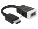 Delock 65587 videojuhtme adapter HDMI tp A (standard) VGA (D-Sub) + 3,5mm, must, valge