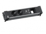 Bachmann Power Strip 4-way w/2xSchuko, 1xUSB AND 1xEmpty -