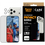 PanzerGlass CARE kaitsekomplekt Flagship Privacy 3in1: mbris + tumenev klaas + objektiiv iPhone 17 Pro Max jaoks