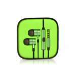 Wire earphones Jack 3,5 mm with microphone Mi metal box lime