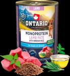 Ontario Konservid koertele Tiskasvanutele meldud monoproteiiniline lambapasteet pruunriisiga 400g