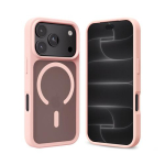 CRONG Hbriidne matt magnetiga MagSafe-kinnitusega lemkinnitus iPhone 18 Pro Max / 17 Pro Max (roosa)