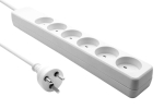 ProXtend Danish IT Power Strip 6-way 1M White