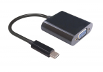 MicroConnect USB-C to VGA Adapter 0.2m Black, Max. 1920x1080p@60Hz