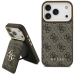 Etui Guess 4G z portfelem Magsafe do iPhone 17 Pro / 18 Pro brzowy