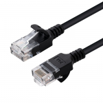 MicroConnect U/UTP CAT6 15M Black Slim Unshielded Network Cable,