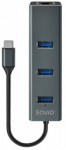 Savio USB keskmees 3-kaudu USB-C 3.1 GEN 1 hubiga RJ-45 Gigabaid Ethernetihendus