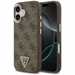 GUESS iPhone'i 17 mbris, hildub MagSafe'iga GUHMP17SP4GTDGMW (4G PU kolmnurgalogo koos), kuldset pruun