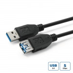 MicroConnect USB 3.2 Gen 1 A-A 0.5m M-F Black