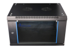 Extralink Seinakapi riiul 6U 600x600 must kaks sektsiooni