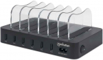 Manhattan 6-pordiline USB-laadimisjaam telefonidele ja tahvelarvutitele (M102254)