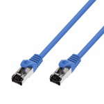 Extralink LAN PATCHCORD CAT.8.1 S/FTP 0,5M 10G VARJESTATUD FOOLIUMIGA KEERATUD PAAR PALJAS VASK SININE