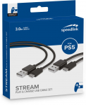 Speedlink STREAM Mngi ja laadimise USB-C kaabelkomplekt PS5 jaoks (SL-460100-BK)