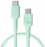 GREEN CELL Kabel PowerFlex Kiire Toitumine USB Type-C M - USB Type-C M 100W Mint Green 0,3m