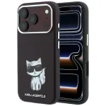 Case Karl Lagerfeld Smooth Choupette Sketch MagSafe for iPhone 18 Pro Max / 17 Pro Max burgundy