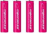 Esperanza Rechargeable Red AAA / R03 1000mAh 4 pack