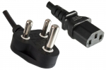 MicroConnect Power Cord 1.8m Type D -C13 India Type D to C13, Black