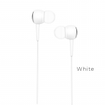 HOCO M19 Drumbeat Universal in-ear headphones with microphone with 3.5mm jack and control button for music and calls 1.2m White
