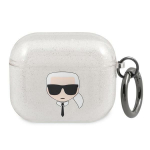 Karl Lagerfeld KLA3UKHGS AirPods 3 kate srebrny/hbedane Glitter Karl`s Head