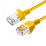 MicroConnect CAT6A U-FTP Slim, LSZH, 0,25m Vrgukaabel, Kollane