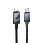 USB-C Lightning Hoco PD 27W nitaja 1 m X118 must```