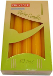 PROVENCE Table Candle Yellow 2x17cm 10pcs