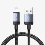 BWOO BO-X401L punitudud kaabel USB-A - Lightning 1m kiire laadimine 3A must