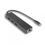 i-tec Tiustatud USB-C Slim Passiivne HUB 3 Porti + Gigabit Ethernet Adapter