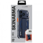 Skinarma Haxa iPhone 17 Pro kaitsembris magnetlaadimisega ja kepidemekanduriga, sinine