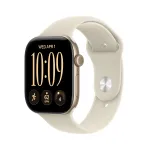 APPLE Watch Series 12 (GPS) 46 mm vaalea kulta alumiiniumkorpus ja liivavrviline spordirannus, M/L (MJEP4QN/A)