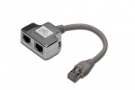 Digitus Patchkaabel Adapter Cat5e 2x RJ45 - 1x RJ45 0,19m