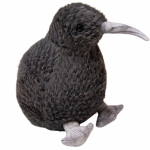LEAN Toys Pehme Kiwi-linnu plssmnguasi maskott, hellitushund, must, 17 cm
