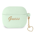 GUESS GUA3LSCHSN AirPods 3 kate zielony/green Silicone Charm Heart Collection (Silikoonist sdamikollektsioon)