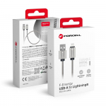 USB-kaabel A pistikust Lightning pistikuks Forcell F-Energy 2,4A 12W Metall 2 m C236 hbe