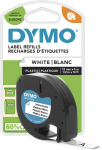 DYMO LetraTAG plastiklint, 12 mm x 4 m, valge (S0721660)