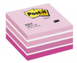3M Post-it mrkmepaberi kuubik roosa pastellvrvides, 76 x 76 mm (7100172384)