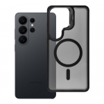 Samsung S26 Ultra jaoks Forcell F-Protect Shadow Stand Premium kaitsek MagSafega hilduv, musta vrvi