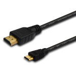 Savio CL-09 HDMI 1,5m HDMI-A (standard) HDMI-C (mini) Black